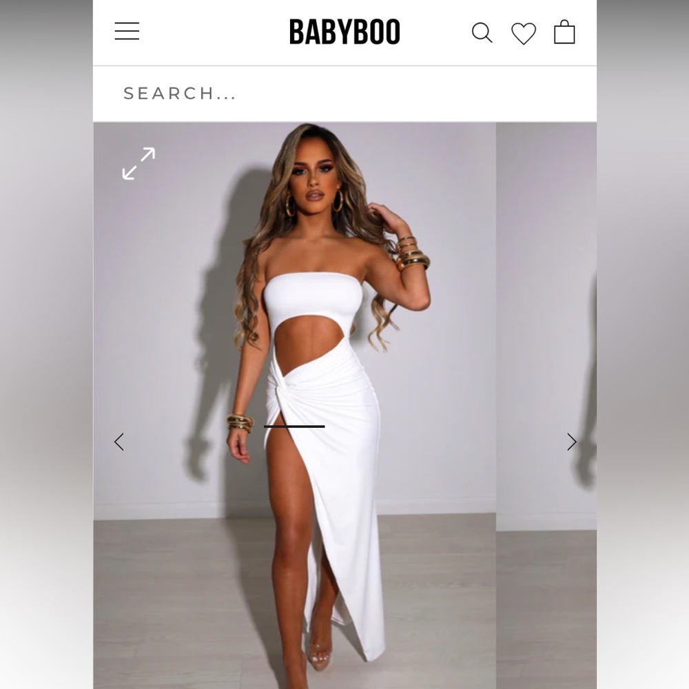 Babyboo White XS Strapless Maxi Dress
